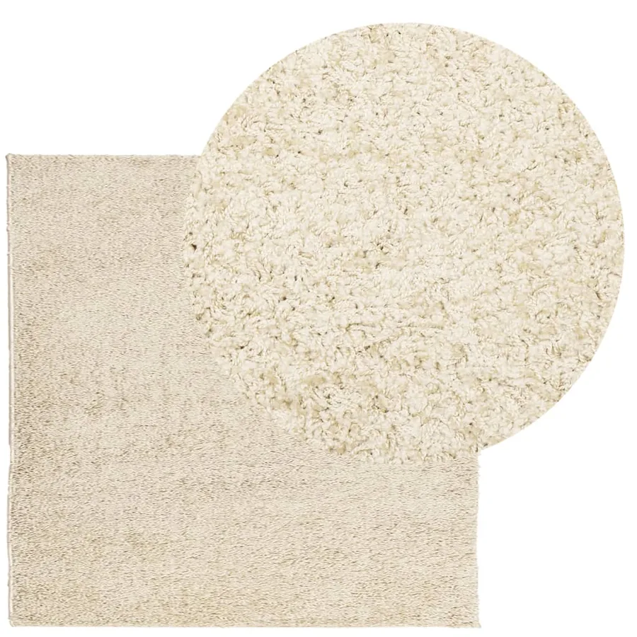 Tapis shaggy PAMPLONA poils longs moderne doré 160x160 cm - 3