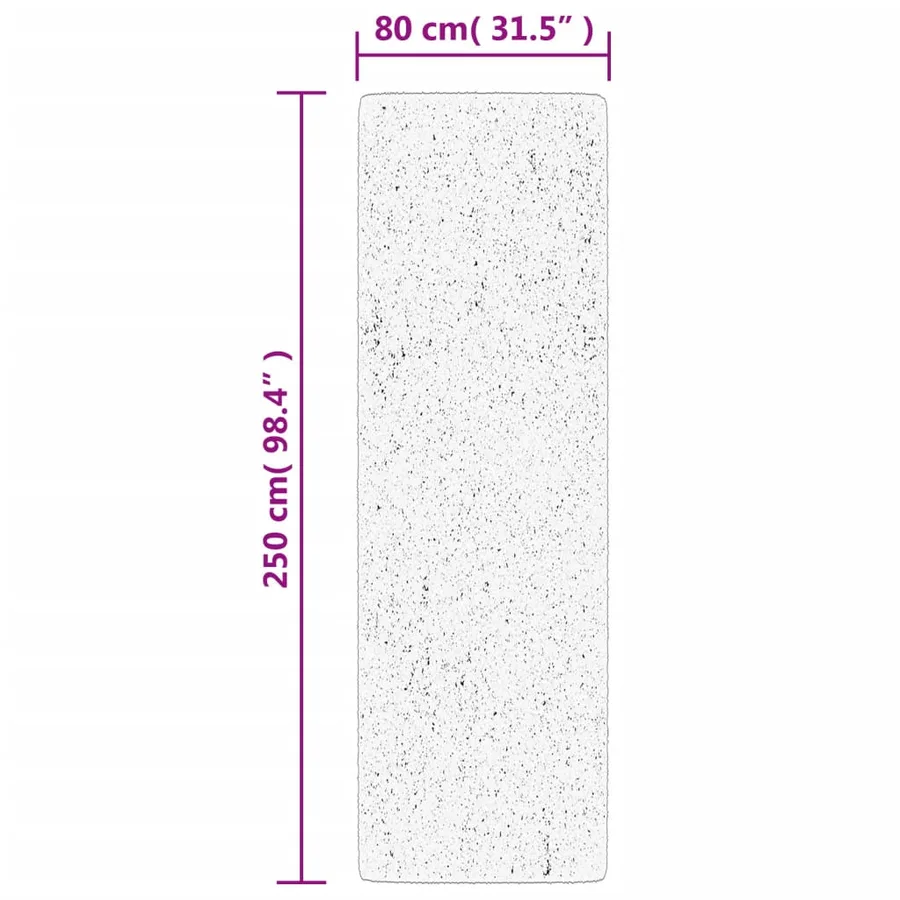 Tapis shaggy PAMPLONA poils longs moderne vert 80x250 cm - 10
