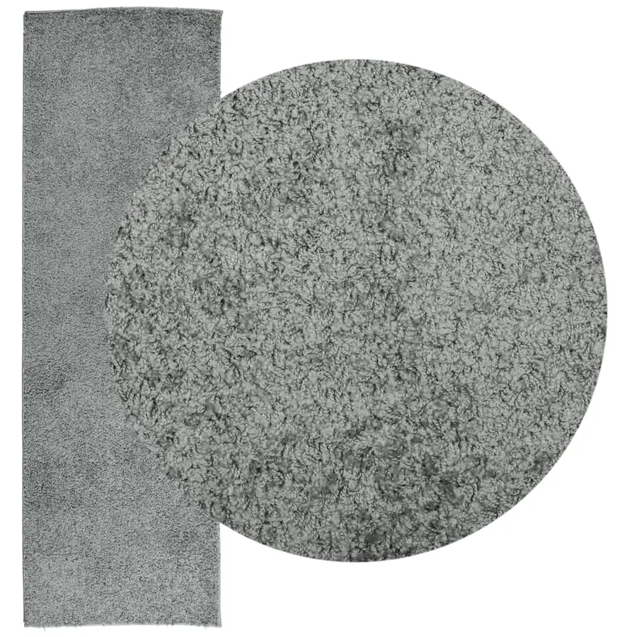 Tapis shaggy PAMPLONA poils longs moderne vert 80x250 cm - 3