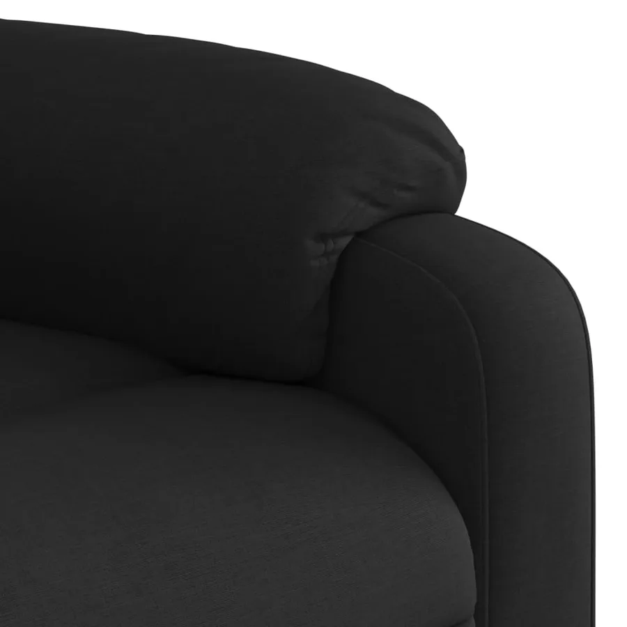 Fauteuil inclinable en tissu noir - 8