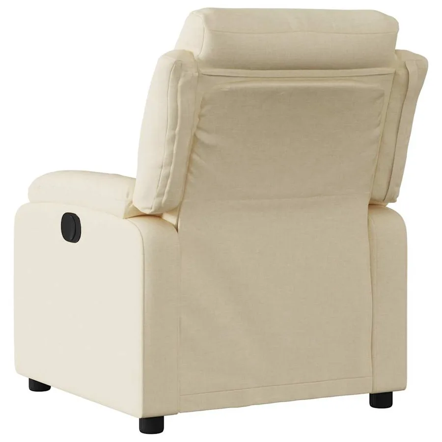 Fauteuil inclinable électrique Crème Tissu - 5
