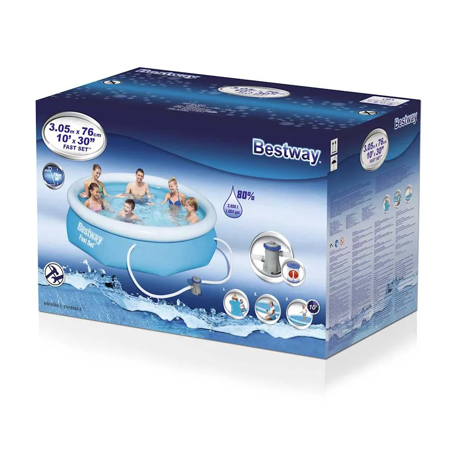 Bestway Ensemble de piscine Fast Set 305 x 76 cm 57270 - 6