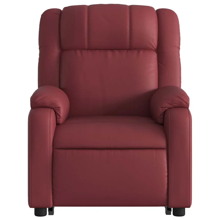 Fauteuil inclinable de massage électrique rouge bordeaux - 9