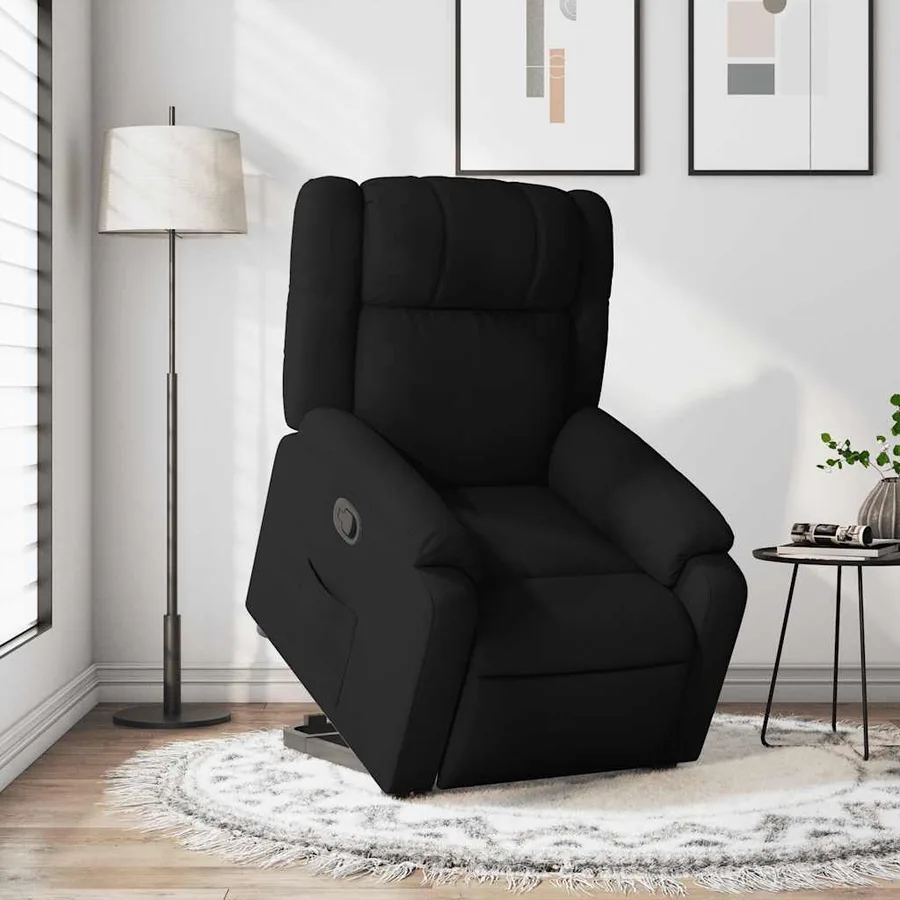 Fauteuil inclinable noir tissu - 16