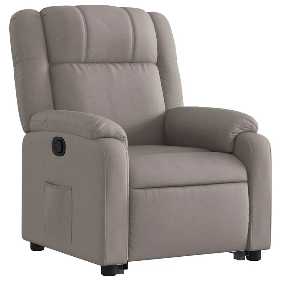 Fauteuil inclinable taupe tissu - 4