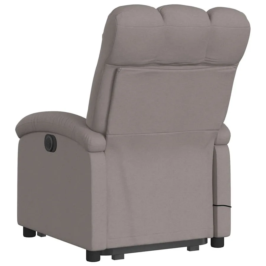 Fauteuil inclinable de massage Taupe Tissu - 5