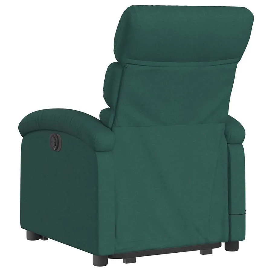 Fauteuil inclinable de massage Vert foncé Tissu - 5