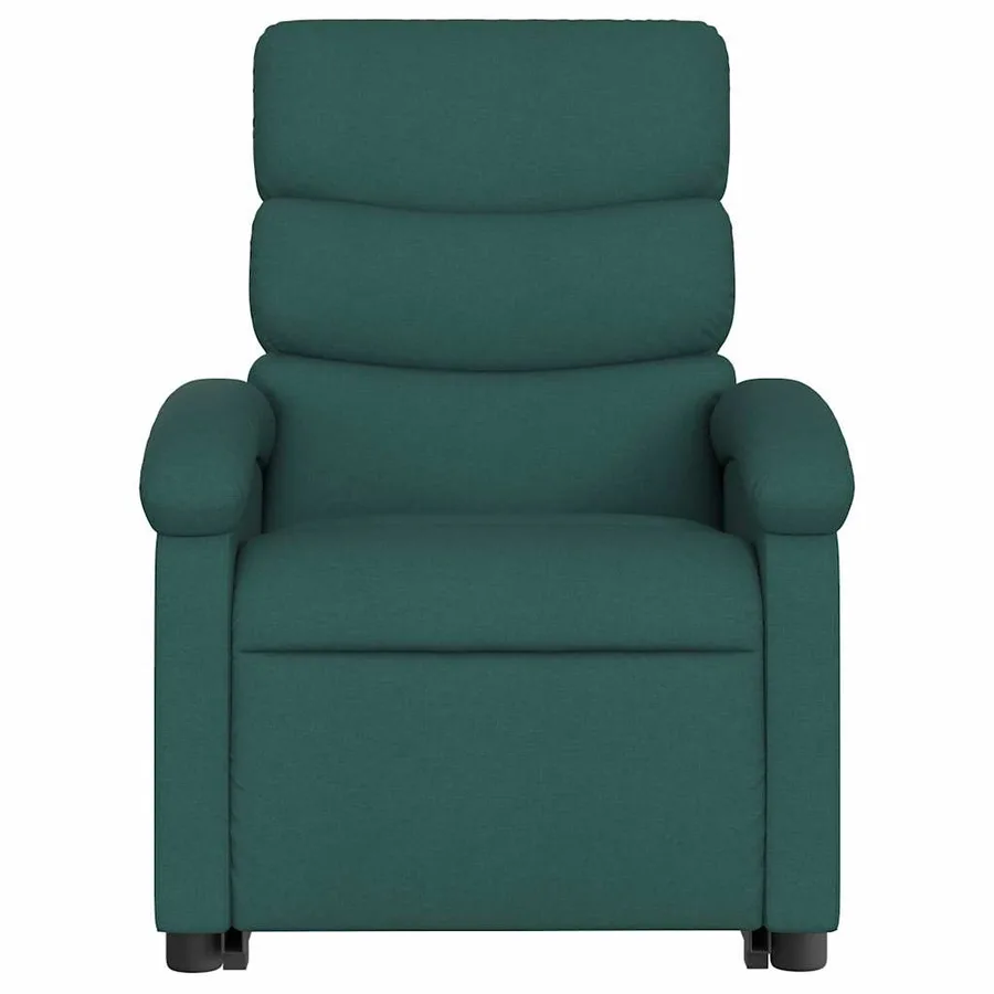 Fauteuil inclinable de massage Vert foncé Tissu - 9