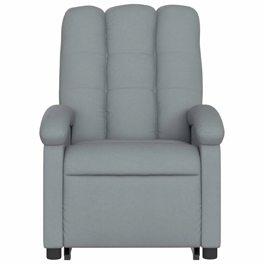 Fauteuil de massage inclinable Gris clair Tissu - 9