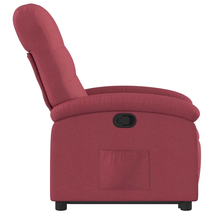 Fauteuil inclinable rouge bordeaux tissu - 10
