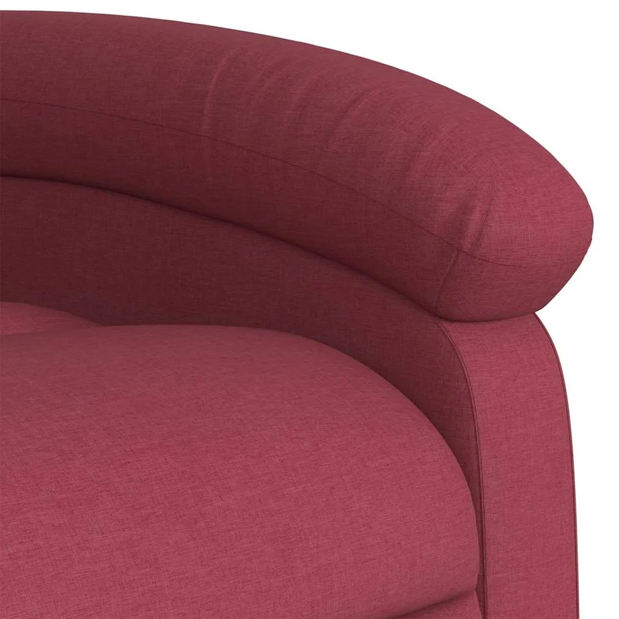 Fauteuil inclinable rouge bordeaux tissu - 11