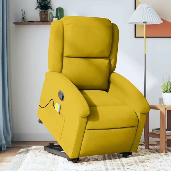 Fauteuil de massage inclinable Jaune Velours
