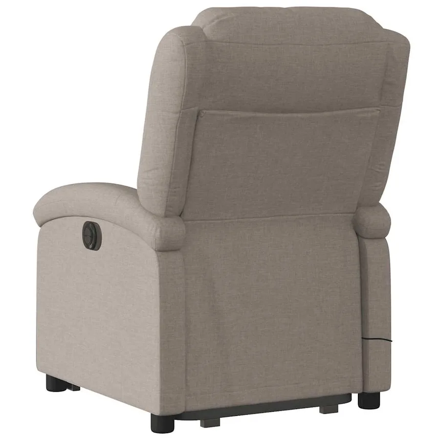 Fauteuil inclinable de massage Taupe Tissu - 5