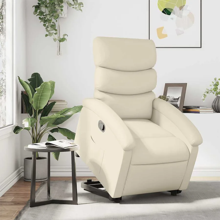 Fauteuil inclinable Crème Similicuir - 16