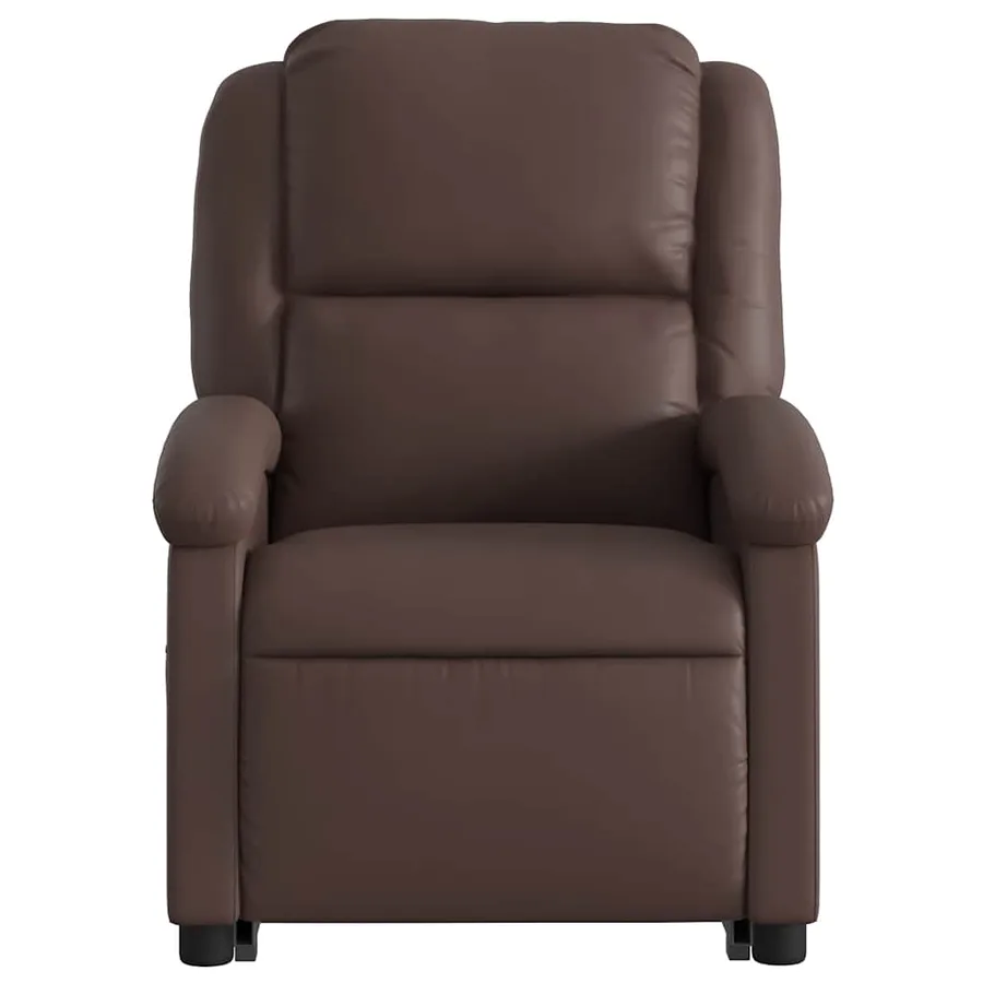 Fauteuil inclinable de massage électrique marron similicuir - 9
