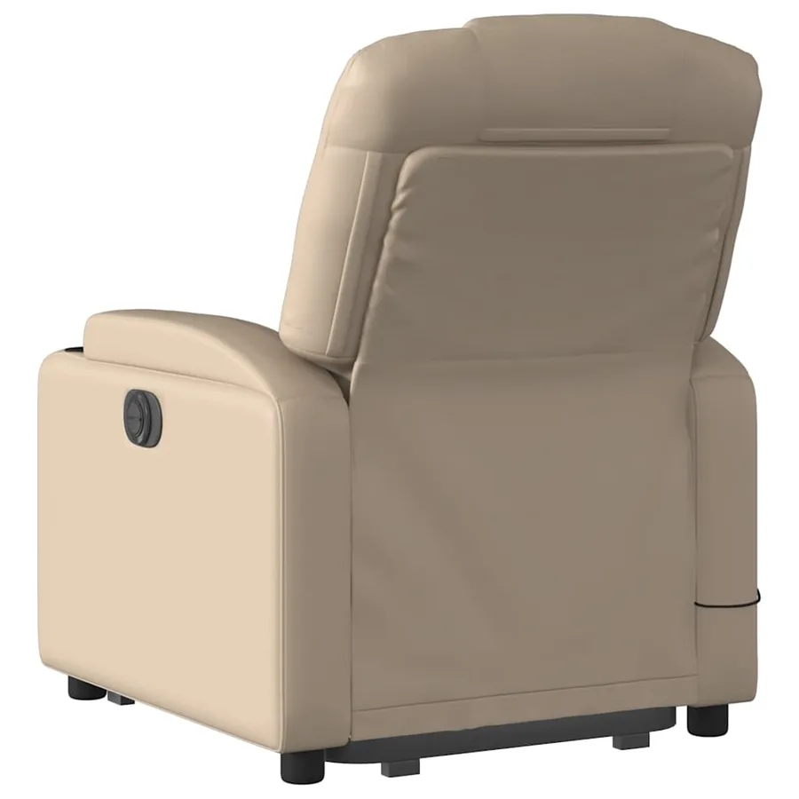 Fauteuil inclinable de massage électrique cappuccino similicuir - 5