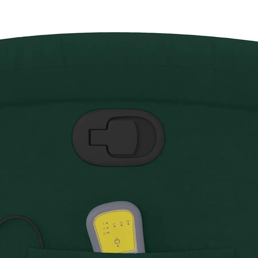 Fauteuil de massage inclinable Vert foncé Velours - 12