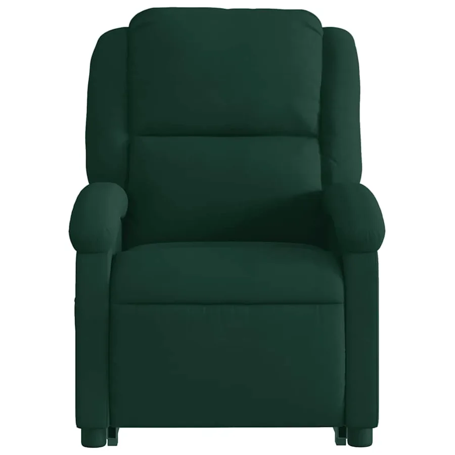 Fauteuil de massage inclinable Vert foncé Velours - 9