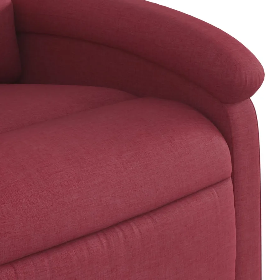 Fauteuil inclinable rouge bordeaux tissu - 11
