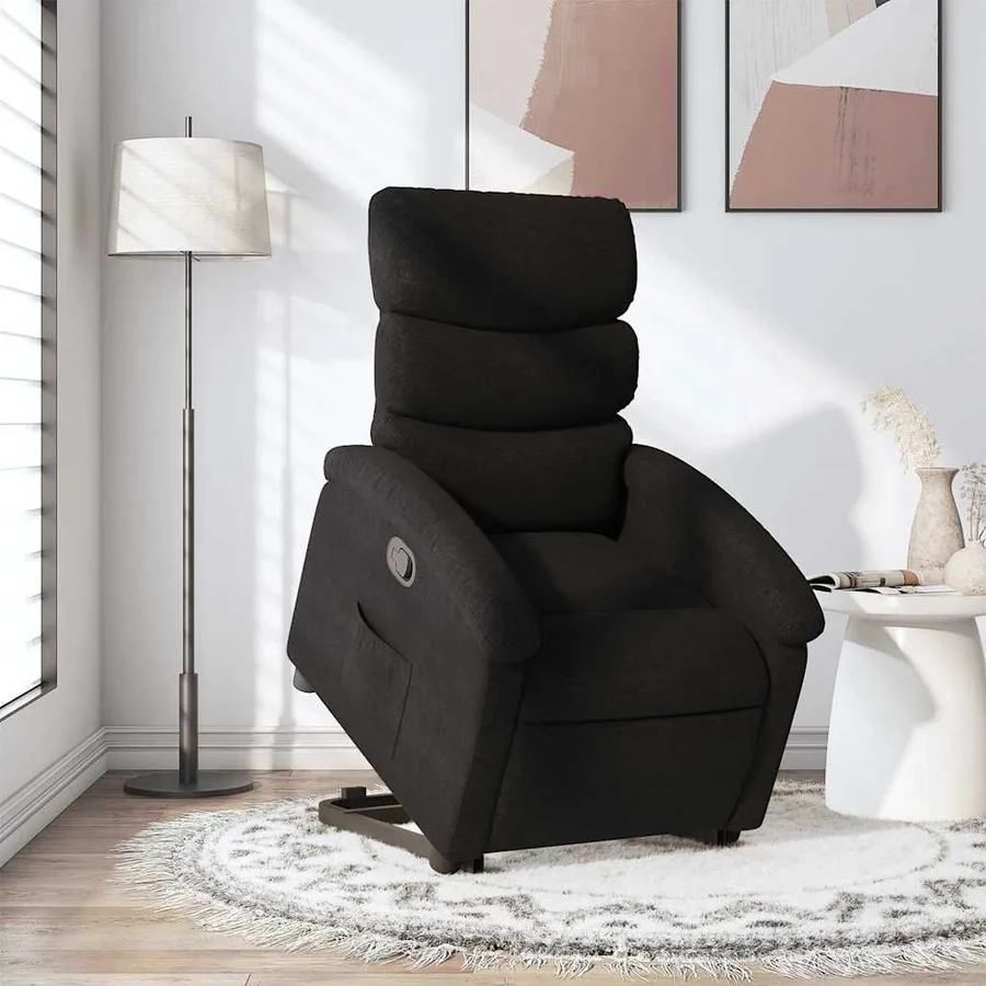 Fauteuil inclinable noir tissu - 16