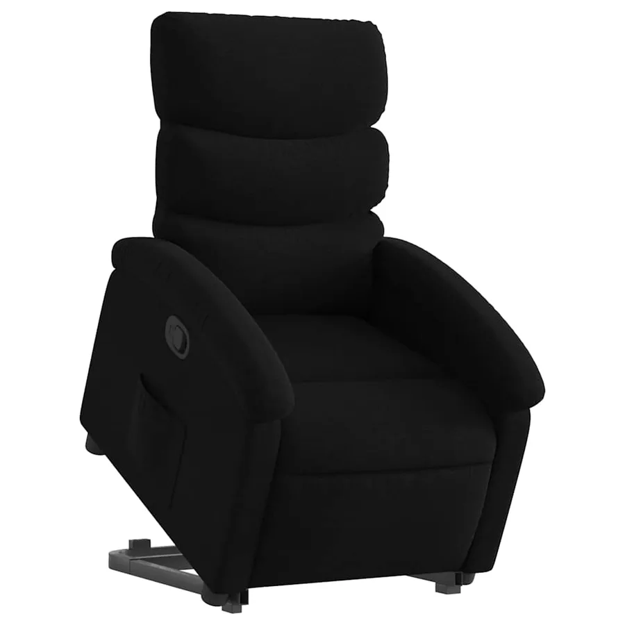 Fauteuil inclinable noir tissu - 3
