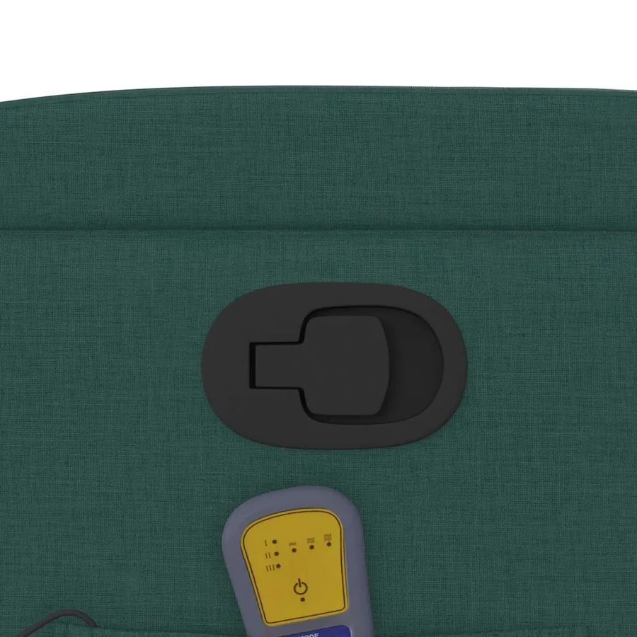 Fauteuil inclinable de massage Vert foncé Tissu - 12