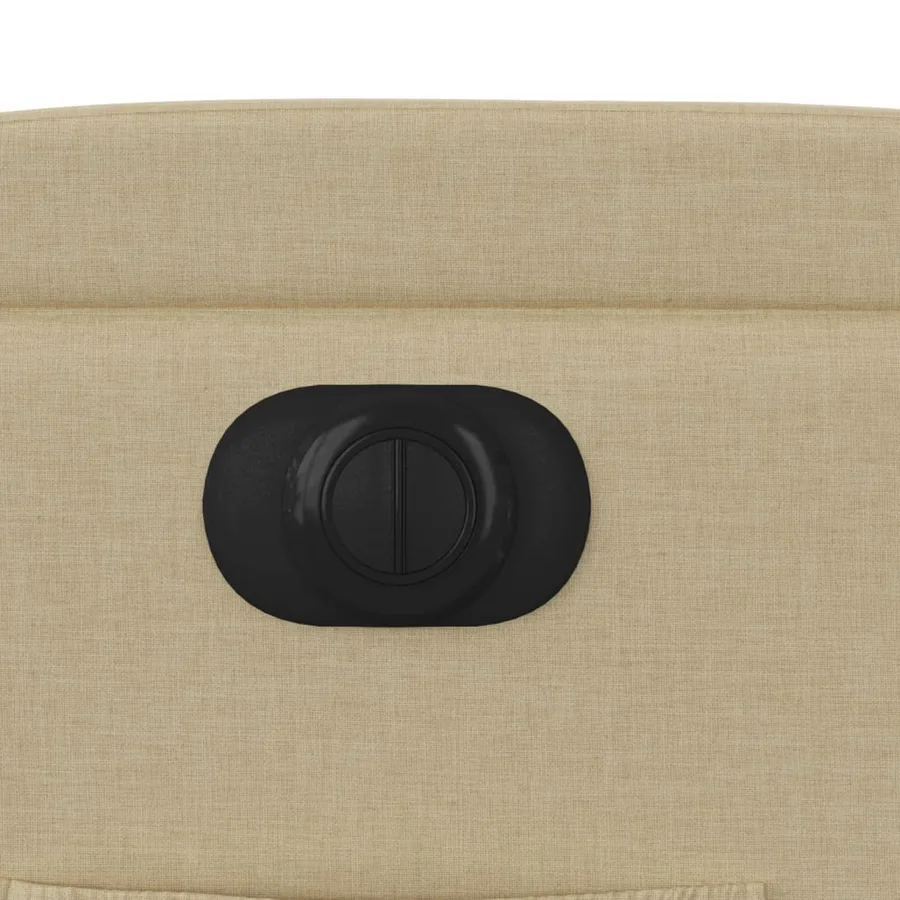 Fauteuil inclinable électrique crème tissu - 13
