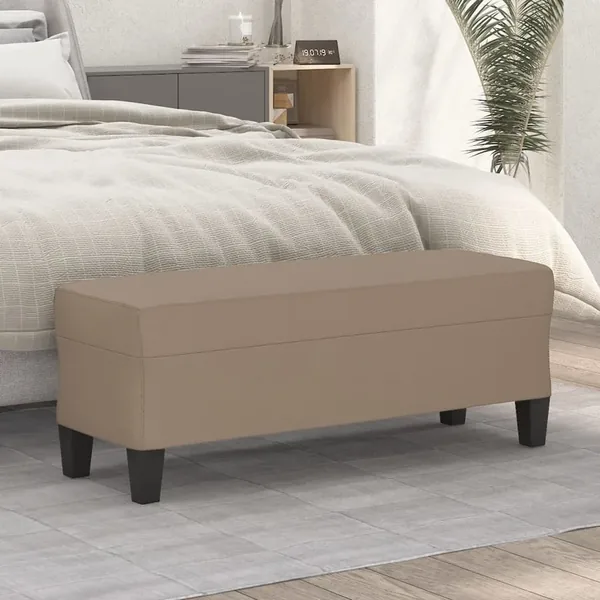 Banc Cappuccino 100x35x41 cm Similicuir