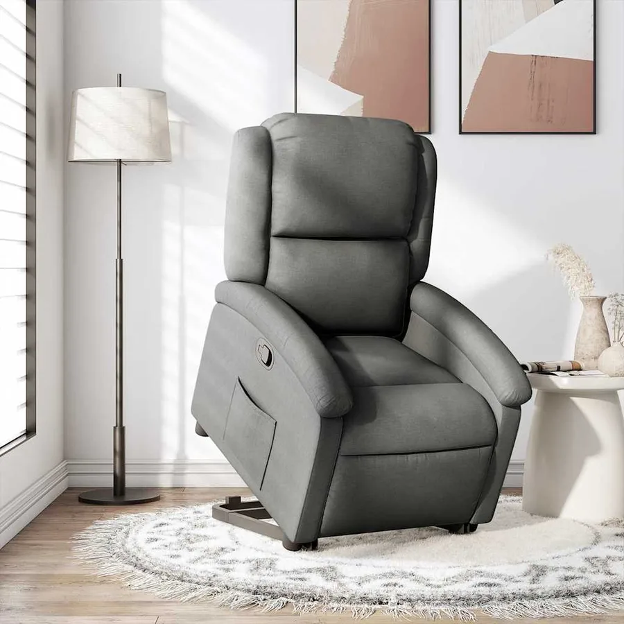 Fauteuil inclinable Gris foncé Tissu - 16