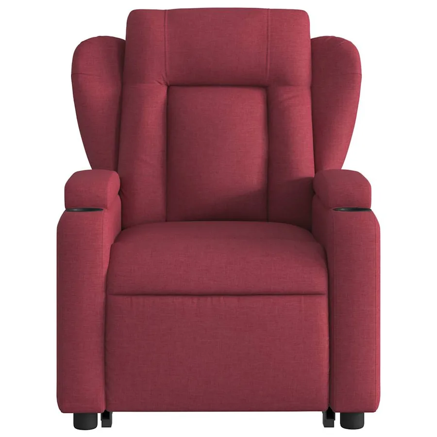 Fauteuil inclinable de massage Rouge bordeaux Tissu - 9