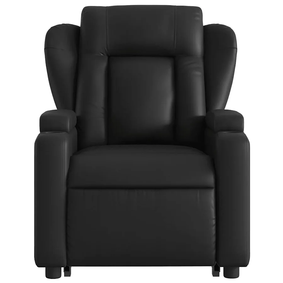 Fauteuil inclinable de massage électrique noir similicuir - 9