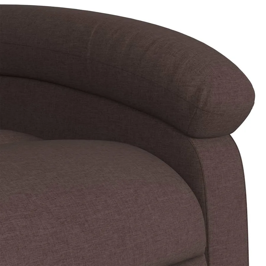 Fauteuil inclinable de massage électrique Marron foncé Tissu - 11