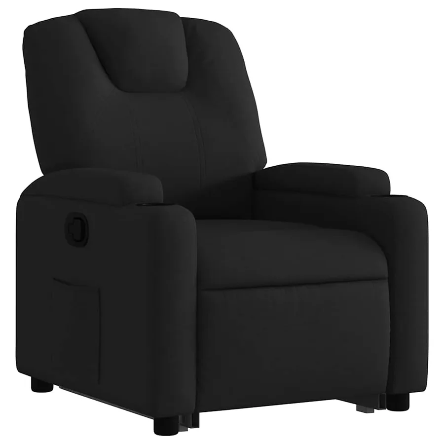 Fauteuil inclinable noir tissu - 4