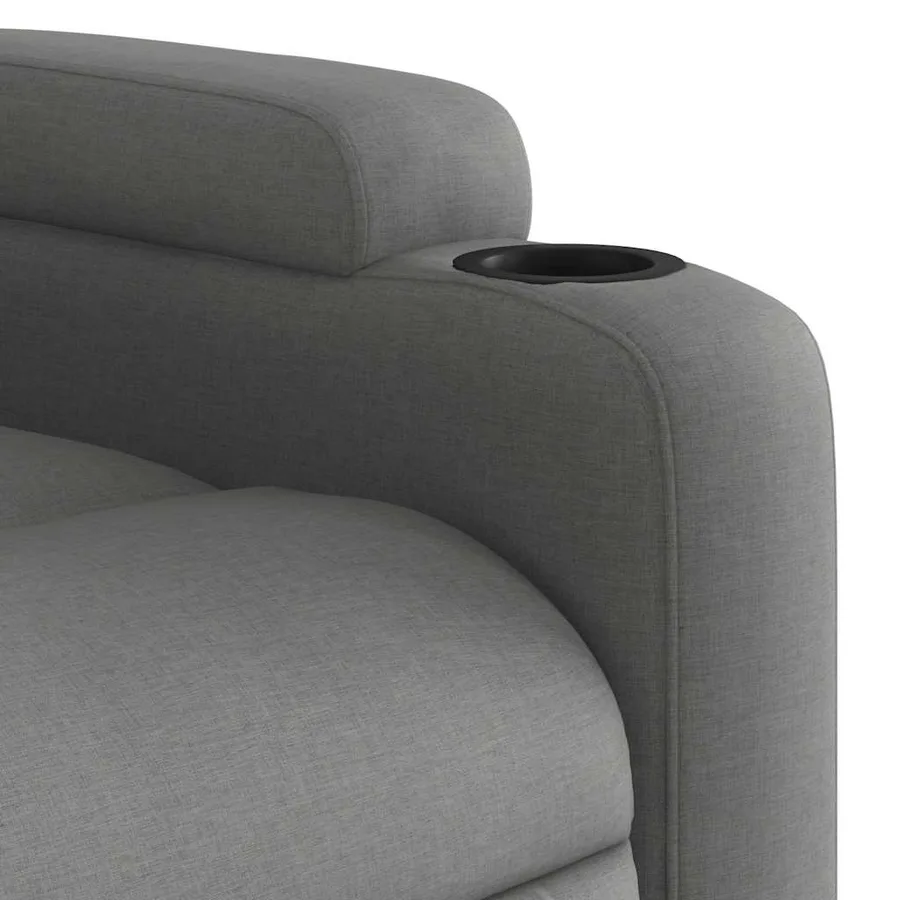 Fauteuil de massage inclinable Gris foncé Tissu - 11