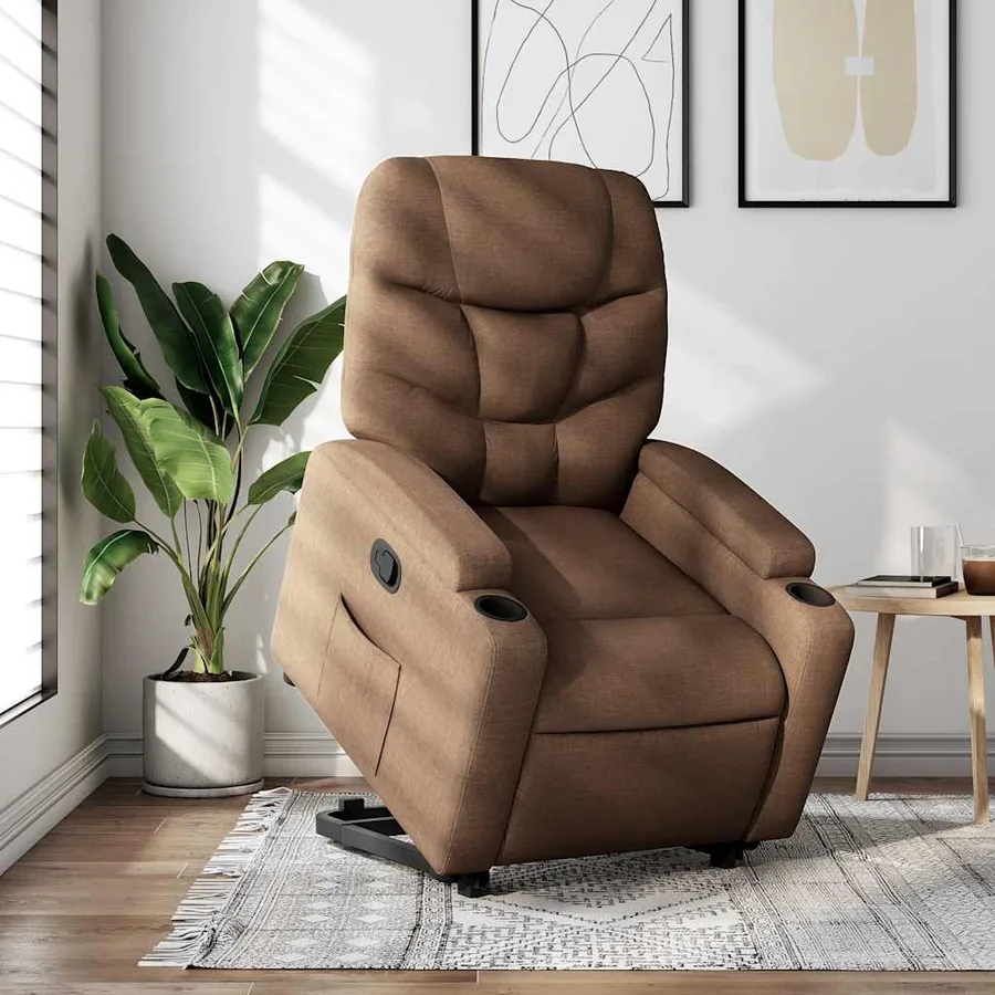 Fauteuil inclinable Marron Tissu - 15