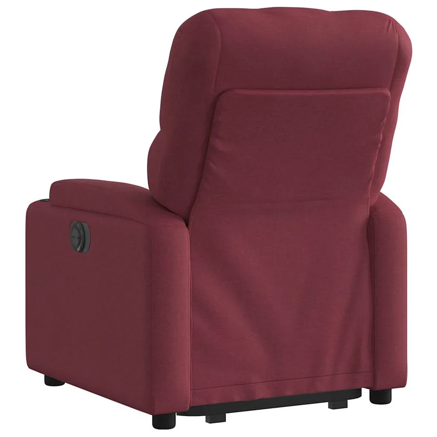 Fauteuil inclinable rouge bordeaux tissu - 5