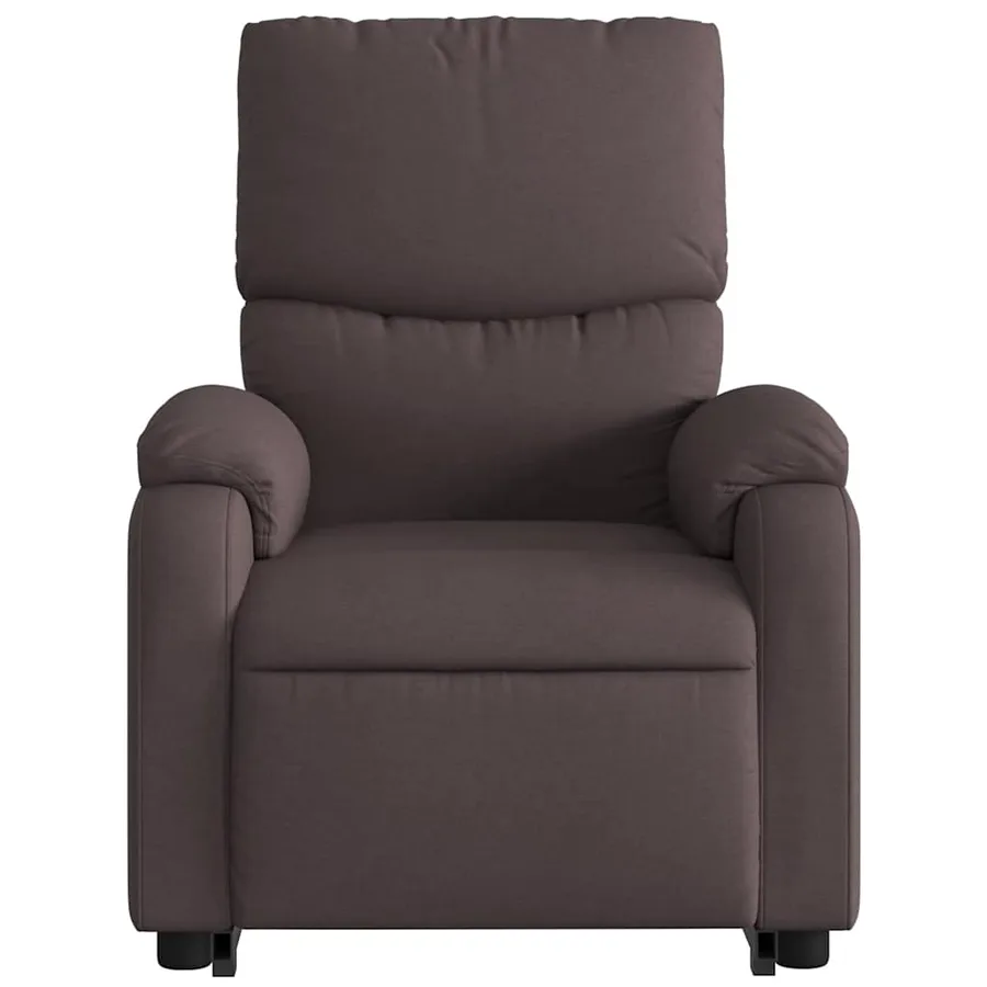 Fauteuil inclinable marron foncé tissu - 9