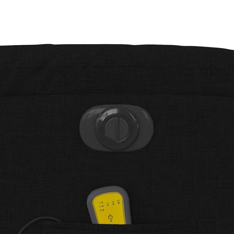 Fauteuil inclinable de massage électrique Noir Tissu - 13
