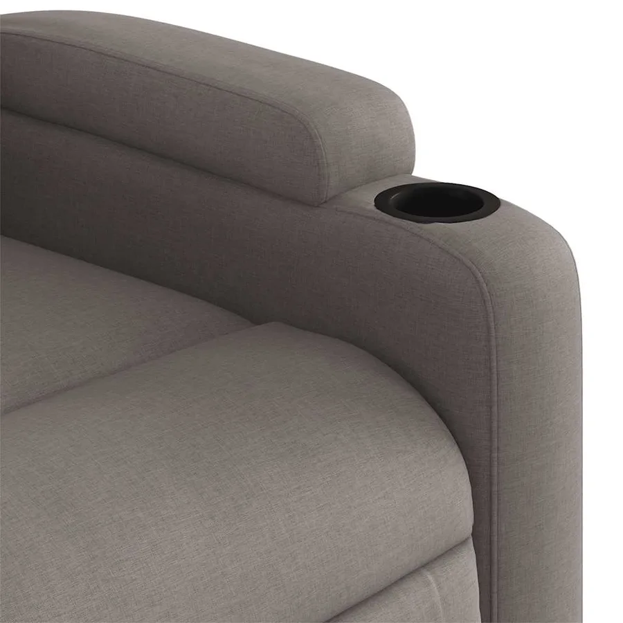 Fauteuil inclinable taupe tissu - 11