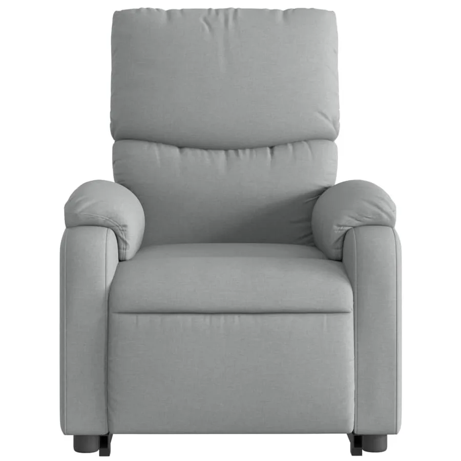 Fauteuil inclinable de massage électrique Gris clair Tissu - 9