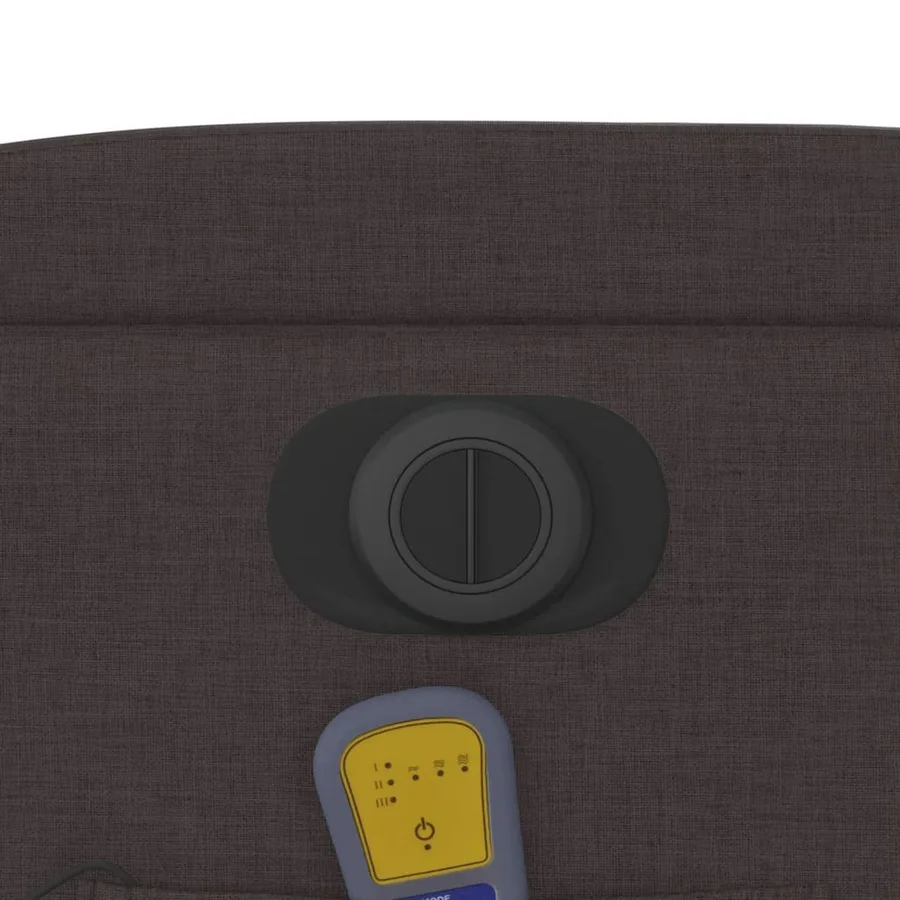 Fauteuil inclinable de massage électrique Marron foncé Tissu - 14