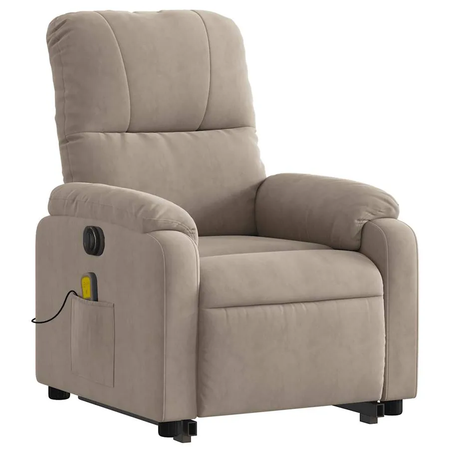 Fauteuil inclinable de massage électrique taupe - 4