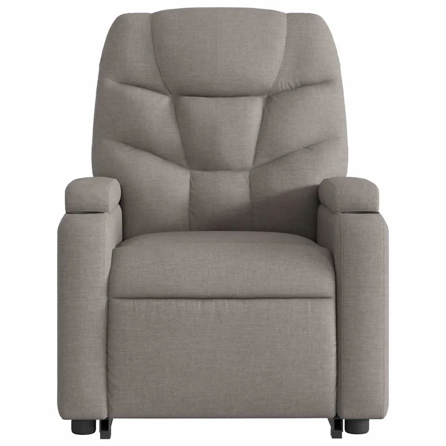 Fauteuil inclinable de massage Taupe Tissu - 9