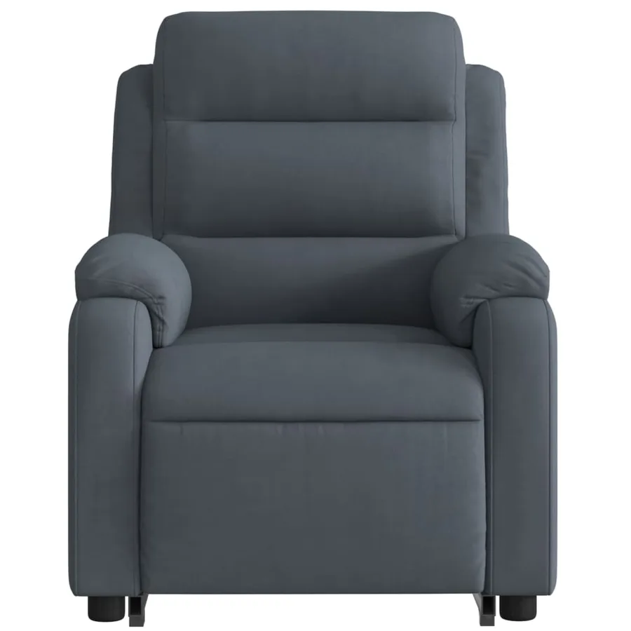 Fauteuil inclinable Gris foncé Velours - 8