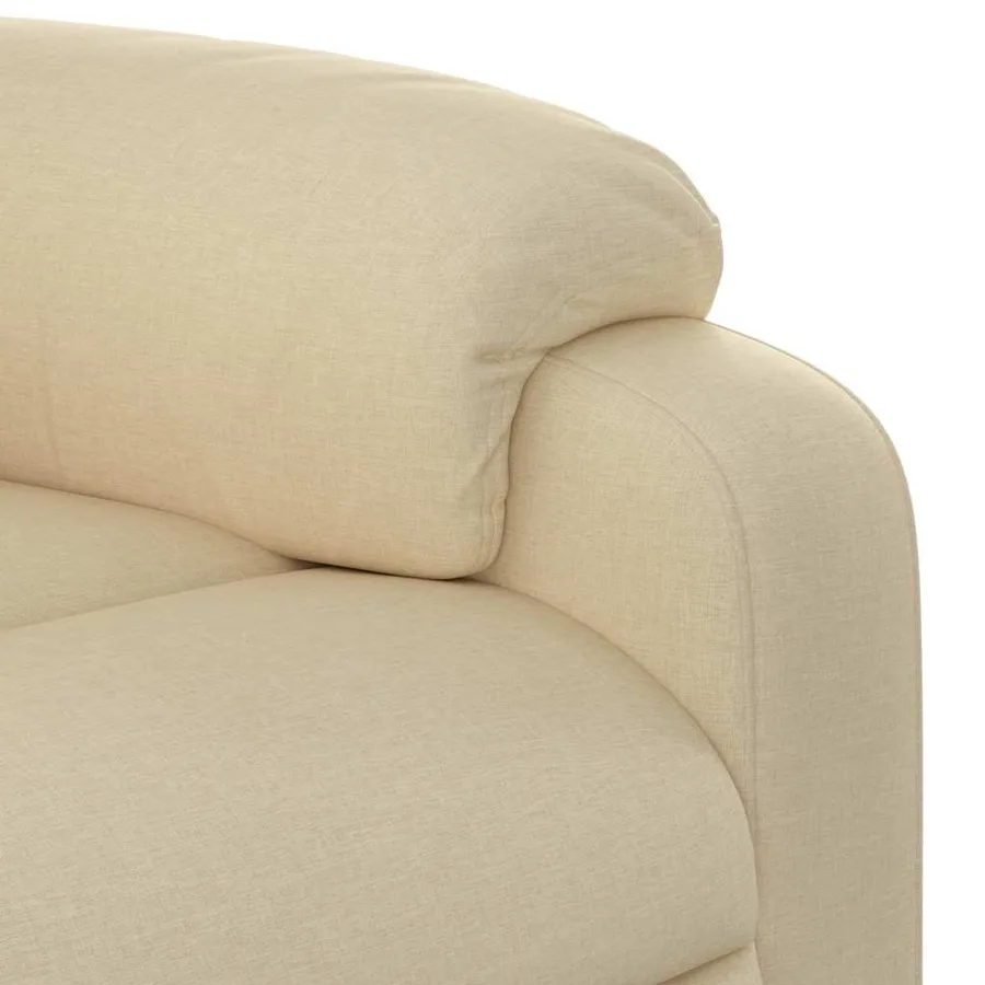 Fauteuil inclinable électrique crème tissu - 12