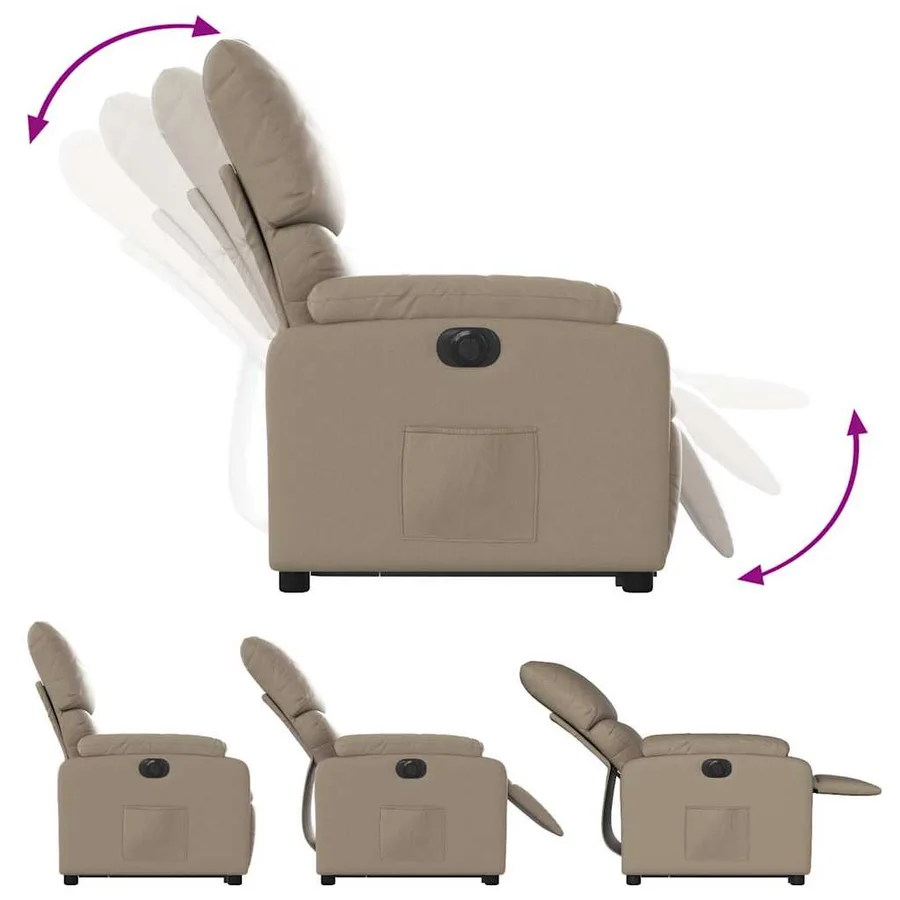 Fauteuil inclinable électrique cappuccino similicuir - 7