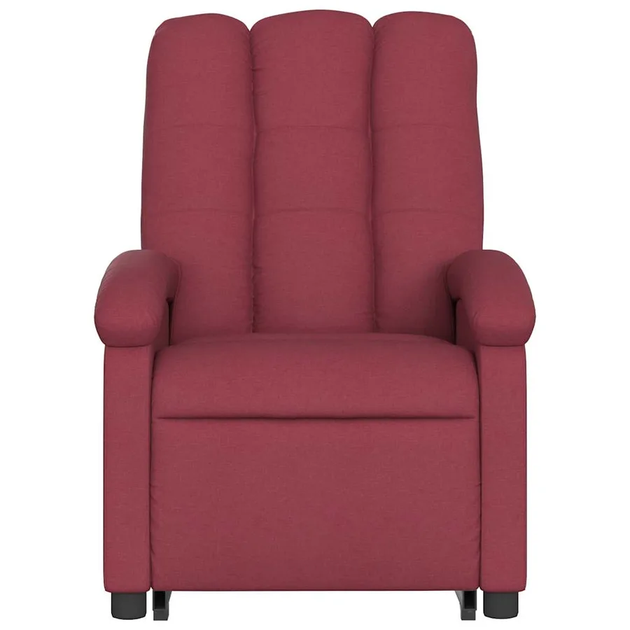 Fauteuil inclinable de massage électrique Rouge bordeaux Tissu - 9