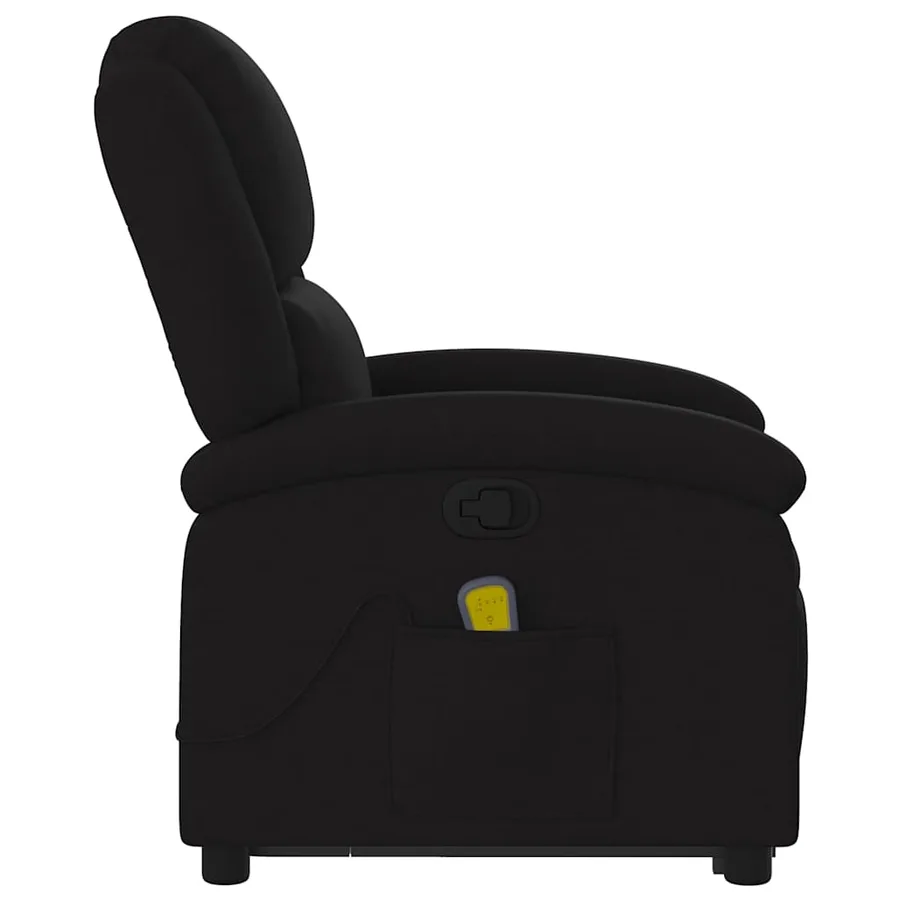 Fauteuil de massage inclinable Noir Tissu - 10