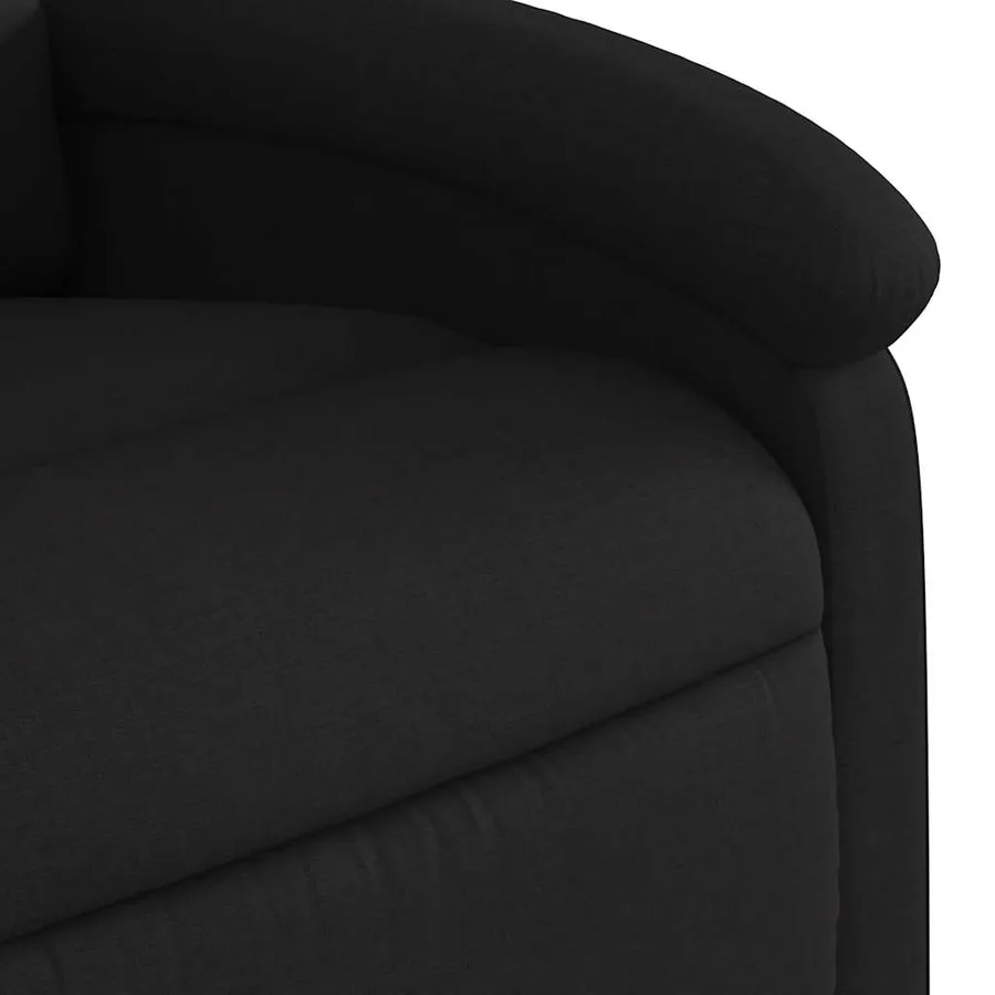 Fauteuil de massage inclinable Noir Tissu - 11
