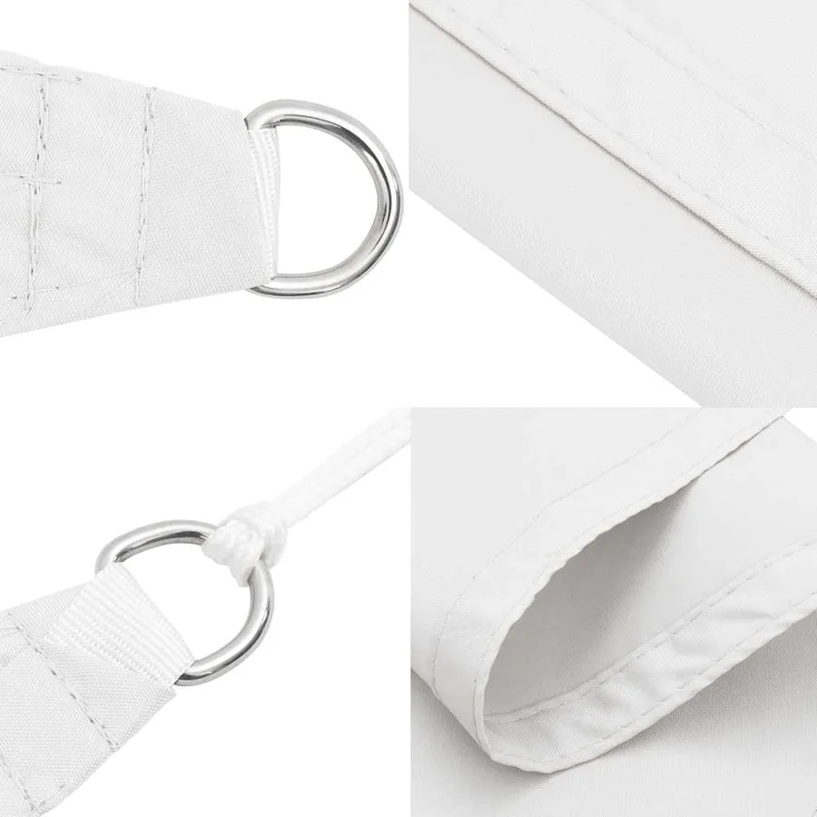 Voile de parasol tissu oxford triangulaire 6x6x6 m blanc - 6